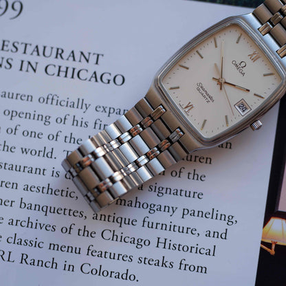 Vintage Omega Seamaster Ultra Thin White Dial Quartz from the 80s