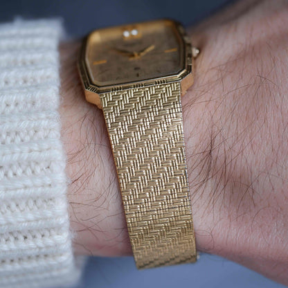 Vintage Orient Champagne Dial Diamond Quartz from the 70s