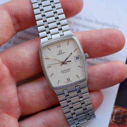 Vintage Omega Seamaster Ultra Thin White Dial Quartz from the 80s