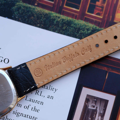 Vintage Omega De Ville Tonneau Case 70s Gold Champagne Dial Quartz