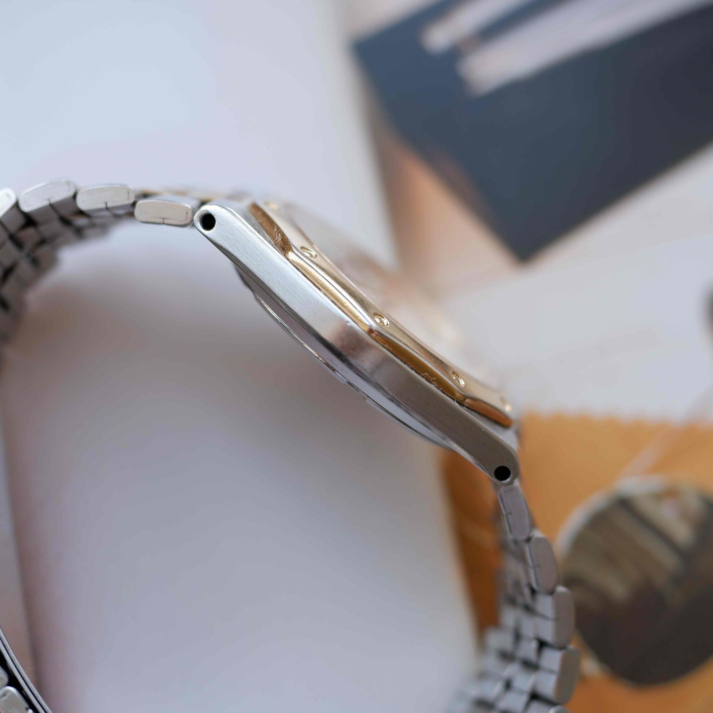 Vintage Seiko SQ 100 Ref. 5Y23-8200 Day and Date Quartz Two Tone 80s