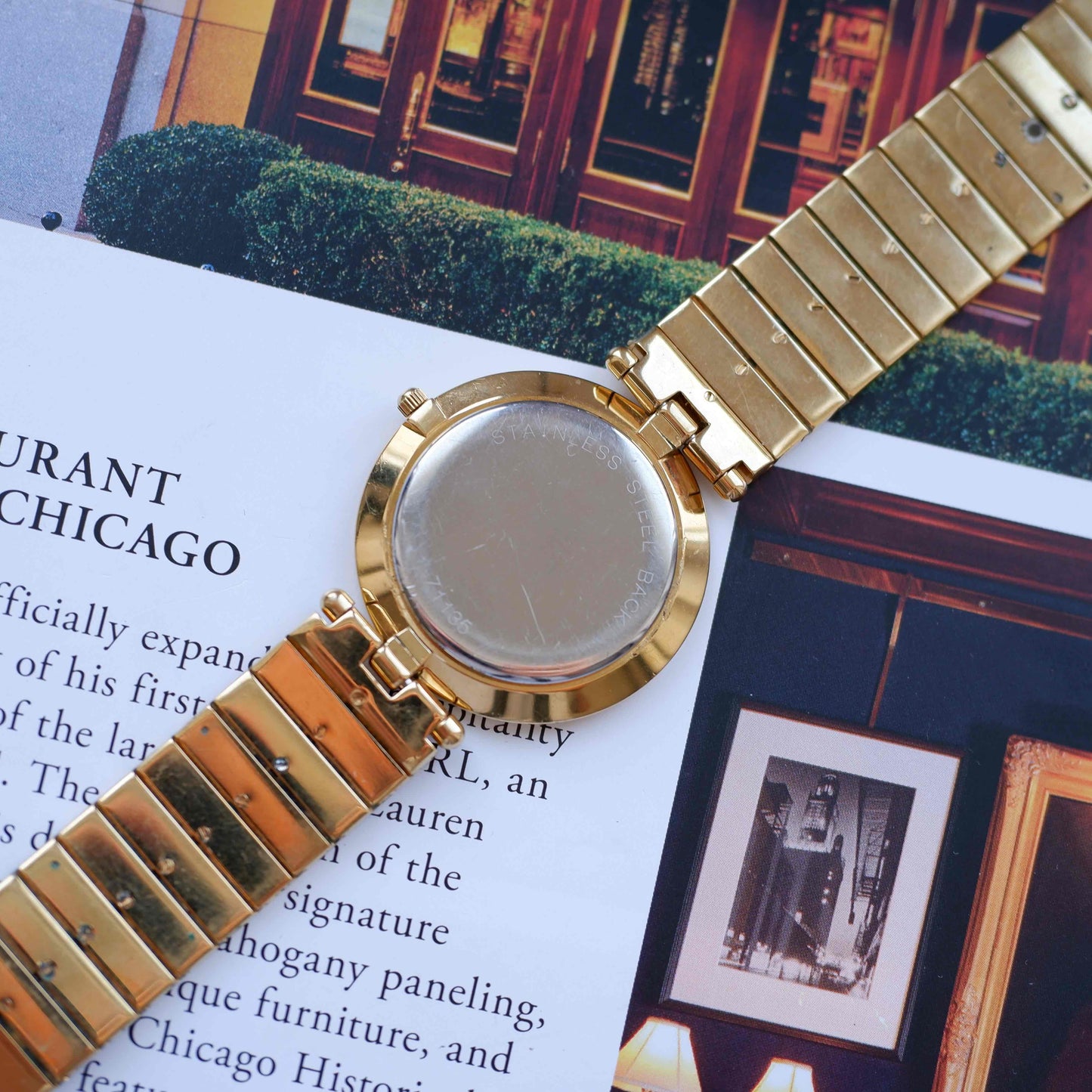 Vintage Edox Roman Dial Gold Plated Quartz Watch 80s